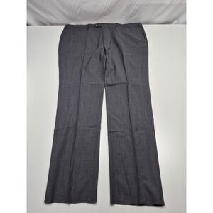 Giles & Jasper Pants Mens 47x35 Gray Wool Stretch Flat Front Straight Unhemmed